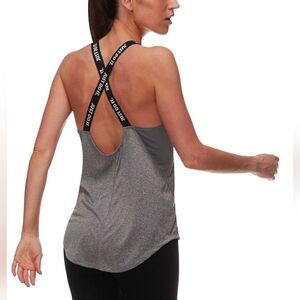 Nike Gray Dri-Fit Elastika Tank with Black Straps Size S